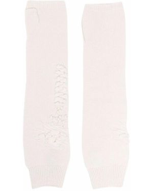 Barrie Cashmere Mittens - White