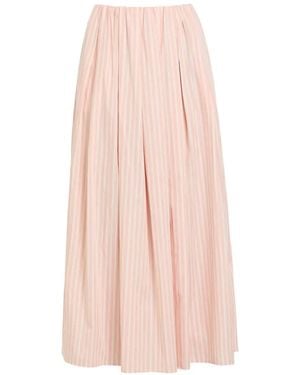 Faithfull the Brand Carmen Stripe-Print Midi Skirt - Pink