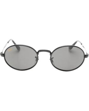Ray-Ban Oval-Frame Sunglasses - Grey