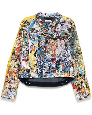 Charles Jeffrey Art Denim Jacket - Blue