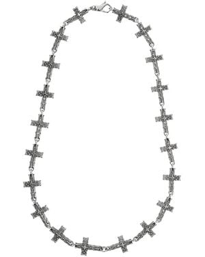 Emanuele Bicocchi Notre-Dame Cross Necklace - White