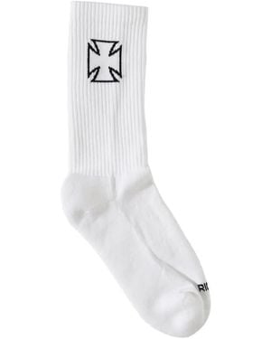 Vetements Chaussettes À Détail De Croix - Blanc