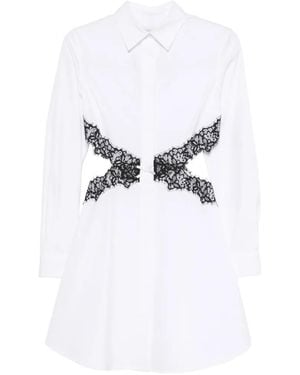 Viktor & Rolf Vestido Con Ribete De Encaje - Blanco