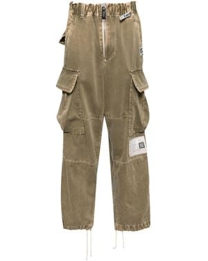 Maison Mihara Yasuhiro Logo-Patch Cargo Trousers - Green