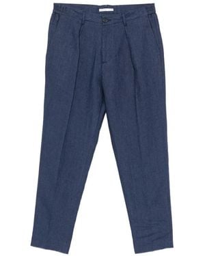 Entre Amis Monet Pleated Trousers - Blue