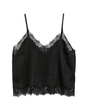 Citizens of Humanity Camisole-Top Mit Spitzenbesatz - Schwarz