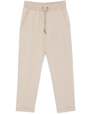 Brunello Cucinelli Pantalones de chándal con bajos ajustados - Neutro