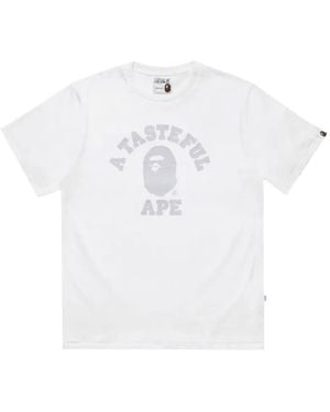 A Bathing Ape X Jjjjound University Short-Sleeve T-Shirt - White