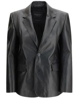 Balenciaga Buttoned Jacket - Black