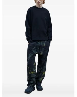 MOOS STUDIO Sweatshirt mit rundem Ausschnitt - Blau