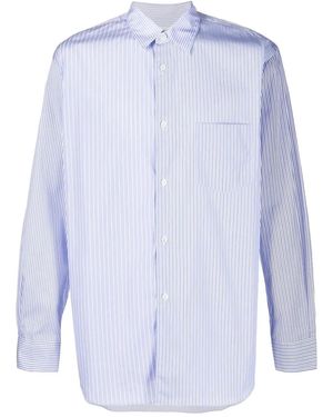 Comme des Garçons Gestreiftes Hemd - Blau