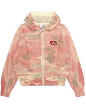 Aape By A Bathing Ape Camouflage Hoodie - Pink