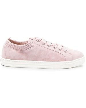 Agl Attilio Giusti Leombruni Suzie Ruffled-Collar Trainers - Pink