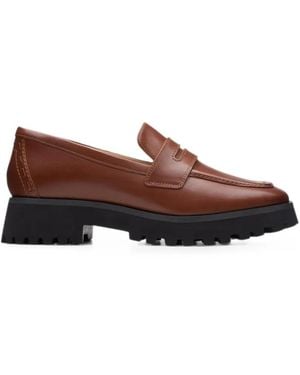 Clarks Stayso Edge Chunky Loafers - Brown