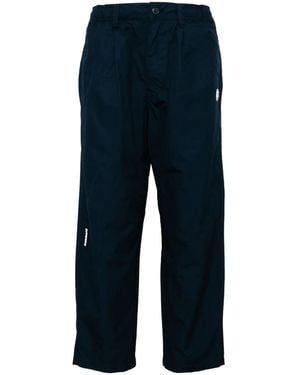 Aape By A Bathing Ape Logo-Patch Trousers - Blue