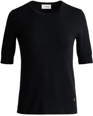 St. John T-Shirt En Coton À Manches Courtes - Noir