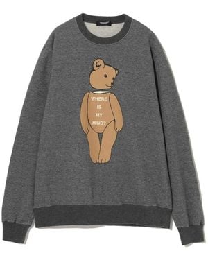 Undercover Sudadera Con Estampado De Oso - Gris