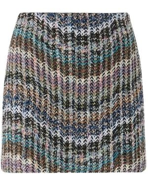 Missoni Jupe En Maille Zig-Zag À Sequins - Gris