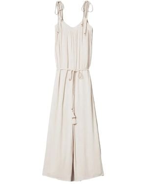 Twinset Tie-Detail Jumpsuit - White
