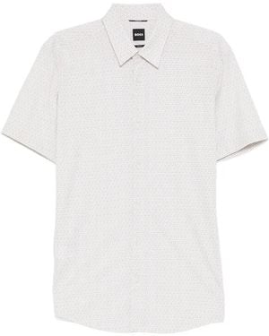 BOSS All-Over Print Short-Sleeve Shirt - White