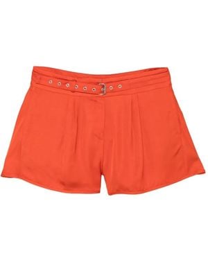 IRO Belted Pleated Shorts - Red
