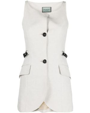 DURAZZI MILANO Button-Fastening Sleeveless Waistcoat - White