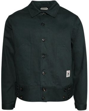 Bode Side-Tab-Buttons Jacket - Green