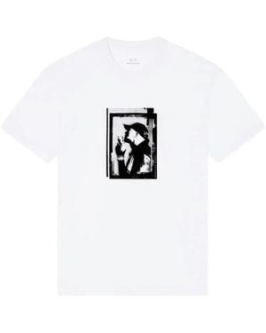 ARMANI EXCHANGE Graphic-Print T-Shirt - White