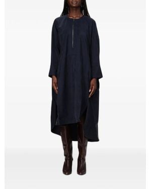 Fabiana Filippi Zip-Fastening Kaftan Midi Dress - Blue