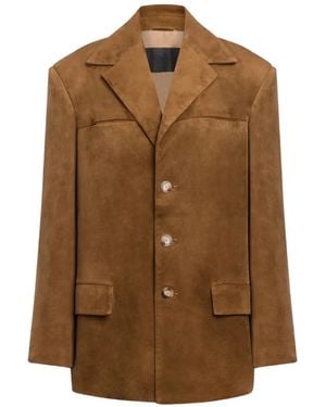 Dondup Suede Leather Jacket - Brown