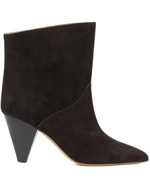 Isabel Marant Loline 75mm スエードブーツ - ブラック