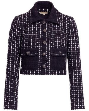 Elie Saab Tweed Pocket Jacket - Blue