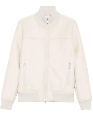 Gran Sasso Ribbed Zip-up Jacket - ホワイト