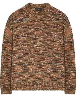 Alanui Grunge Beat Speckled Crew-Neck Sweater - Brown