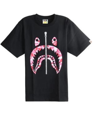 A Bathing Ape Shark-Print T-Shirt - Black