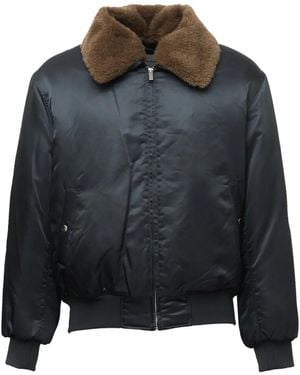 Drole de Monsieur Faux-Fur Collar Bomber Jacket - Black