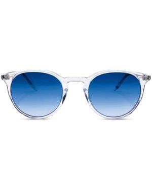 Barton Perreira Norton Round-Frame Sunglasses - Blue