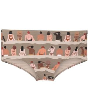 Amir Slama Badehose Mit Grafischem Print - Pink