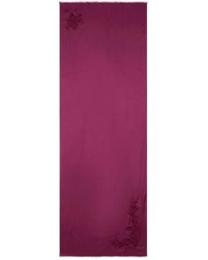 Etro Paisley-Embroidered Scarf - Purple