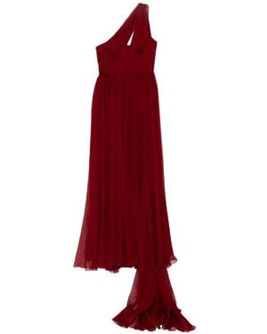 Zuhair Murad Robe Longue À Design Plissé - Rouge