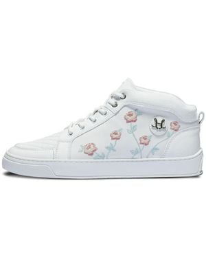 Leandro Lopes Ezio Sneakers mit Blumenstickerei - Weiß