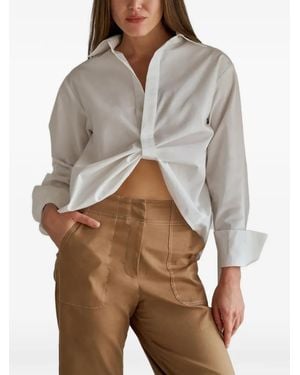 Hevron Chemise Boutonnée Paola À Détail Torsadé - Grey