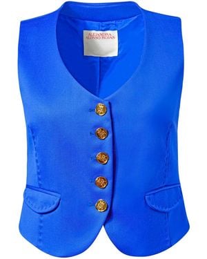 Alejandra Alonso Rojas Weste Mit V-Ausschnitt - Blau