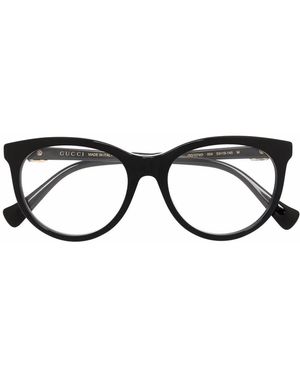 Gucci GG ラウンド眼鏡フレーム - ブラック