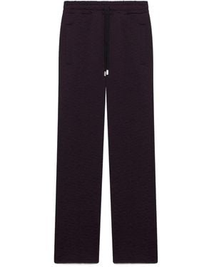 Gcds Monogram-Jogger Straight Trousers - Blue
