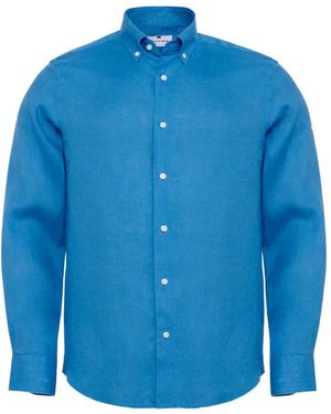 LOJA DAS MEIAS Button-Down Collar Shirt - Blue