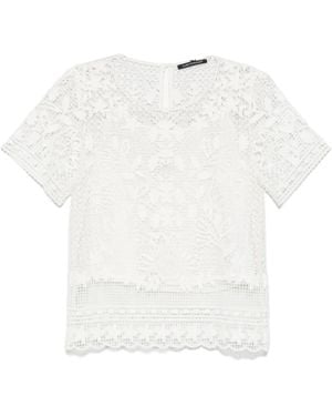 Luisa Cerano Crochet Blouse - White