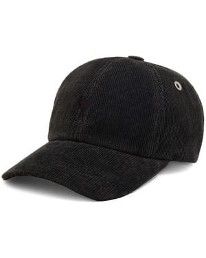 Ami Paris Ami De Coeur Corduroy Cap - Black