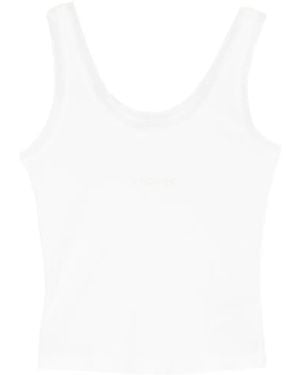 Patrizia Pepe Logo-Lettering Tank Top - White