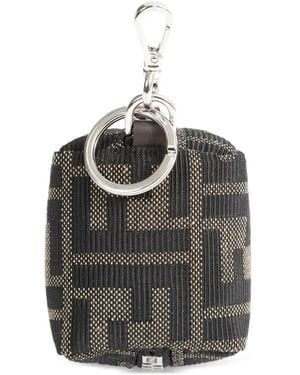 Fendi Ff-Jacquard Airpods Case - Black
